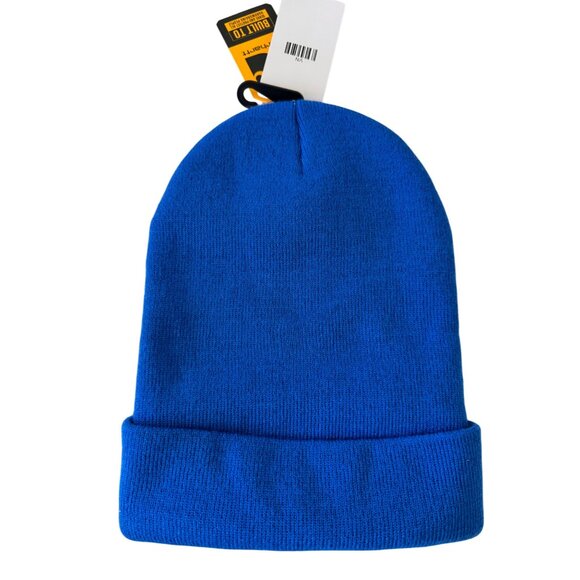 Carhartt Knit Ribbed Patch Beanie Royal Blue NWT $25 - Picture 2 of 4